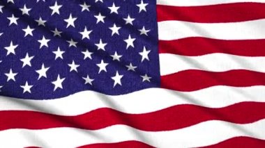 ABD Amerika bayrağı kaba kumaş yeni kalite benzersiz animasyonlu dinamik hareket neşeli renkli serin arka plan Stok video çekim sallayarak
