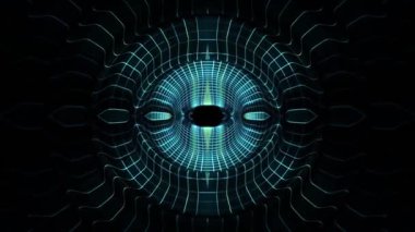 Parlak dijital dalgalar siber hareketli grafik animasyon arka plan yeni kalite techno tarzı serin güzel güzel 4k stok video görüntüleri göz darbe