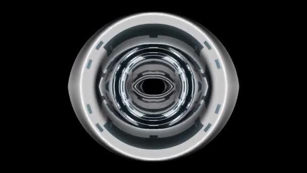 Ondes numériques brillantes pouls oeil dans le cyberespace mouvement graphique animation arrière-plan nouveau style techno de qualité cool belle vidéo de stock 4k 