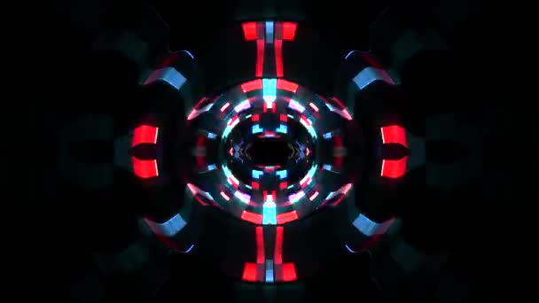 Ondes numériques brillantes pouls oeil dans le cyberespace mouvement graphique animation arrière-plan nouveau style techno de qualité cool belle vidéo de stock 4k — Video