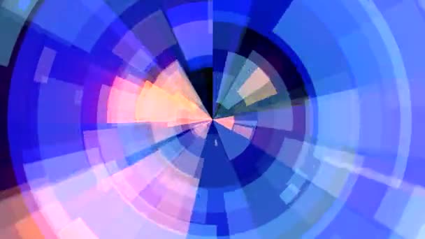 Абстрактный цвет движущегося круга блок фон бесшовный цикл анимации Новое качество универсальное движение динамические анимированные технологические красочные танцевальные музыкальные видео 4k фондовые кадры — стоковое видео