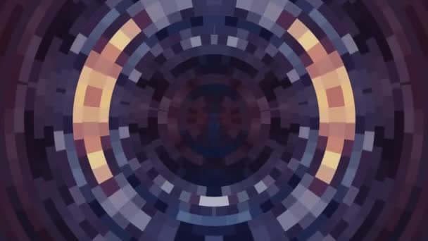 Abstrait coloré mouvement cercle pixel blocs animation de fond Nouvelle qualité mouvement universel dynamique animé technologique coloré joyeux danse musique vidéo 4k stock footage — Video