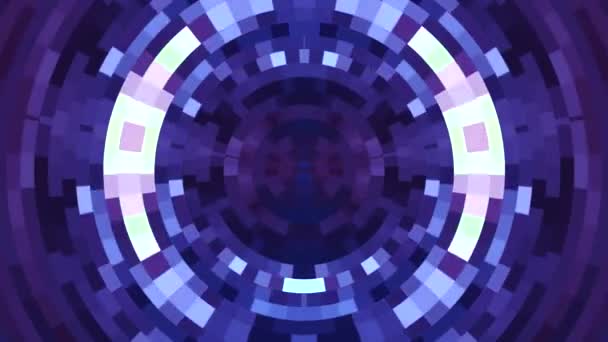 Αφηρημένο πολύχρωμο κινούμενο κύκλο pixel μπλοκ φόντο κίνηση νέα ποιότητα Καθολική κίνηση δυναμική κινουμένων σχεδίων τεχνολογική πολύχρωμα χαρούμενο χορό μουσική βίντεο 4K απόθεμα υλικό — Αρχείο Βίντεο