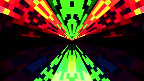 abstraite couleur mouvement bloc arrière-plan animation Nouvelle qualité mouvement universel dynamique animé technologique coloré joyeux danse musique vidéo 4k stock footage 