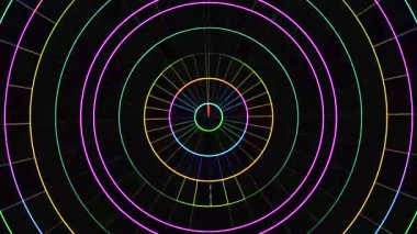 neon hareketli daire ızgara blokları arka plan animasyon Yeni kalite evrensel hareket dinamik animasyonteknolojik renkli neşeli dans müzik video 4k stok görüntüleri