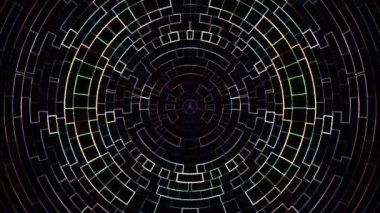 neon hareketli daire ızgara blokları arka plan animasyon Yeni kalite evrensel hareket dinamik animasyonteknolojik renkli neşeli dans müzik video 4k stok görüntüleri