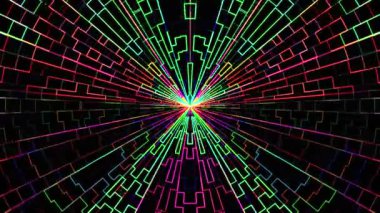 neon hareketli ızgara blokları arka plan animasyon Yeni kalite evrensel hareket dinamik animasyonlu teknolojik renkli neşeli dans müzik video 4k stok görüntüleri