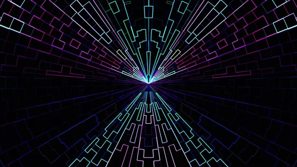 Neon grid blocks background illustration New quality universal technological colorful joyful dance music video 4k stock image — Stock Photo, Image