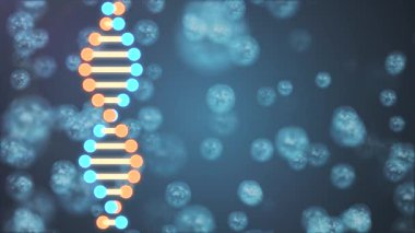 parlak Dna spiral molekül kabarcık uzay animasyon sorunsuz döngü arka plan yeni kalite güzel doğal sağlık serin güzel stok 4k video görüntüleri dönen