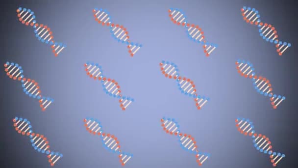 Uzayda dönen birçok Dna spiral şekil molekülleri kesintisiz döngü animasyon arka plan yeni kalite güzel doğal sağlık serin güzel stok 4k video görüntüleri — Stok video