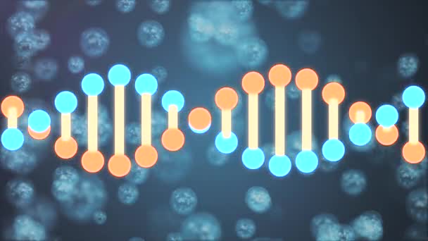 Fényes DNS spirálmolekula forgó buborék Space animáció varrat nélküli hurok háttér új minőségi gyönyörű természetes egészség cool szép állomány 4k videofelvétel — Stock videók