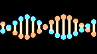 uzayda dönen parlak Dna spiral molekülü kesintisiz döngü animasyon arka plan yeni kalite güzel doğal sağlık serin güzel stok 4k video görüntüleri