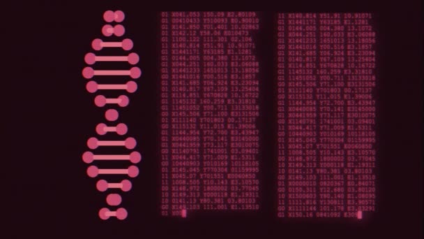 ADN spirale forme molécule décodage sur lcd écran sans couture boucle animation fond nouvelle qualité belle santé naturelle cool beau stock 4k vidéo — Video