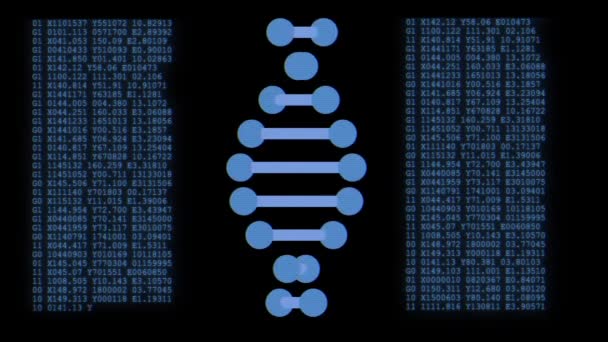 Dna Spiralform Molekül Decodierung auf LCD-Bildschirm nahtlose Schleifenanimation Hintergrund neue Qualität schöne natürliche Gesundheit cool schöne Lager 4k Videomaterial — Stockvideo