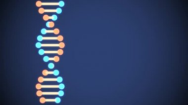 uzayda dönen parlak Dna spiral molekülü kesintisiz döngü animasyon arka plan yeni kalite güzel doğal sağlık serin güzel stok 4k video görüntüleri