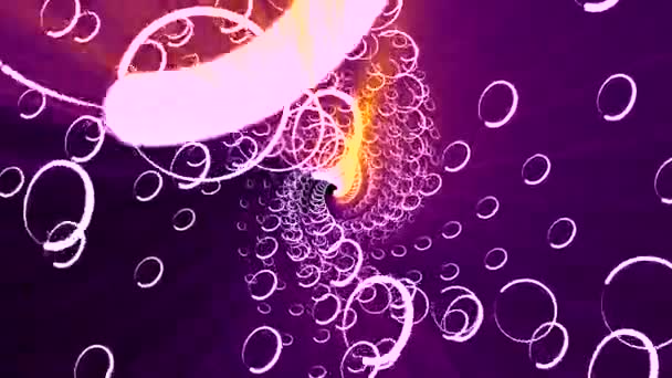 Soyut retro net zincir bulut yavaş hareket uçuş gökkuşağı renk bozuk çizim hareket grafik animasyon arka plan yeni kalite vintage tarzı serin güzel güzel 4k 60p stok video görüntüleri — Stok video