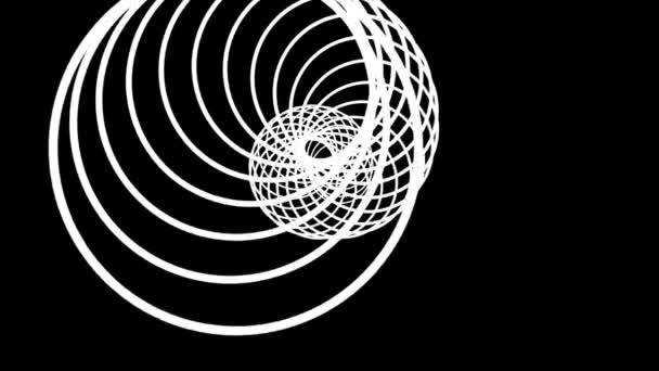 Abstract retro spiral tunnel slow flight drawing motion graphics animation background new quality vintage style cool nice beautiful 4k 60p stock vídeo footage — Vídeo de Stock