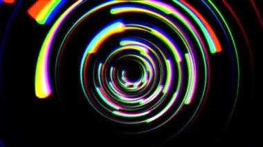 gökkuşağı renk aksaklığı dönen çizgiler arka plan animasyon yeni kalite evrensel hareket dinamik animasyonlu teknolojik renkli neşeli dans müzik video 4k 60p stok video görüntüleri düşer