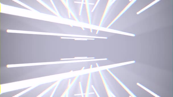 Абстрактные неоновые огни вращающиеся бесшовный цикл движения графики анимации фон новое качество техно стиль красочный прохладно красивый 4k видео — стоковое видео