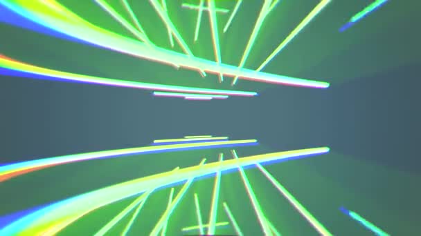 Abstract neonlichten roterende naadloze lus motion graphics animatie achtergrond nieuwe kwaliteit techno stijl kleurrijke cool mooie mooie 4k stockvideo beelden — Stockvideo