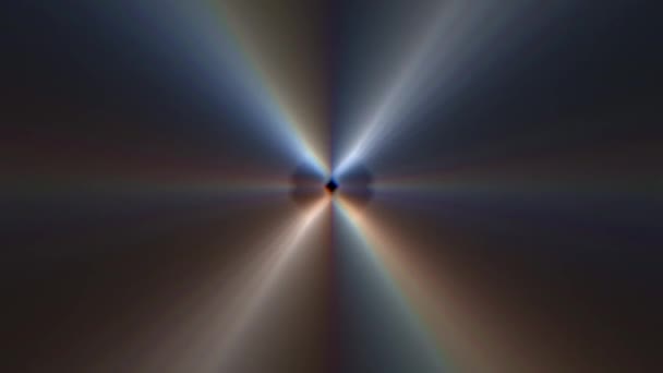 抽象的な背景光沢のある虹のライト回転シームレスなループモーショングラフィックスアニメーション新品質テクノレトロなヴィンテージスタイルカラフルなクールな素敵な美しい4k 60pストックビデオ映像 — ストック動画