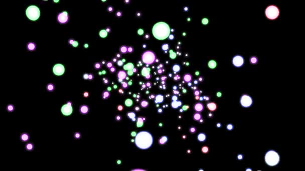 abstrait lumineux cercles volants colorés animation de fond nouvelle qualité vacances mouvement universel dynamique animé fond coloré joyeuse musique agréable 4k vidéo 