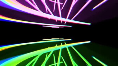 soyut neon ışıkları dönen sorunsuz döngü hareket grafik animasyon arka plan yeni kalite techno tarzı renkli serin güzel güzel 4k stok video görüntüleri