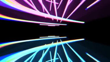 soyut neon ışıkları dönen sorunsuz döngü hareket grafik animasyon arka plan yeni kalite techno tarzı renkli serin güzel güzel 4k stok video görüntüleri