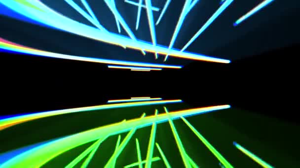 Αφηρημένα φώτα νέον περιστρεφόμενο ομαλή βρόχο κίνηση γραφικά κινουμένων σχεδίων φόντο νέα ποιότητα techno στυλ πολύχρωμο δροσερό ωραία όμορφη 4K απόθεμα βίντεο υλικό — Αρχείο Βίντεο