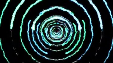 Siyah arka plan animasyon yeni kalite benzersiz dinamik doğa ışık etkisi 4k stok video görüntüleri üzerinde Yıldırım yuvarlak tünel uçuş