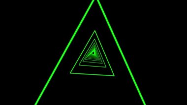 İçinde neon kaburga ile uçuş dışarı ışıkları cyber tünel hareket grafik animasyon arka plan yeni kalite retro futuristik vintage tarzı serin güzel güzel video görüntüleri soyut