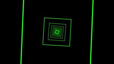 İçinde neon kaburga ile uçuş dışarı ışıkları cyber tünel hareket grafik animasyon arka plan yeni kalite retro futuristik vintage tarzı serin güzel güzel video görüntüleri soyut