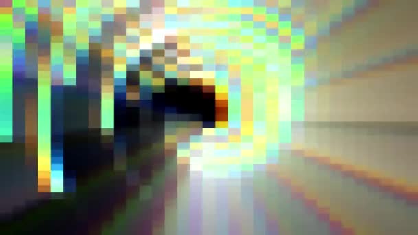 Blok van de abstracte pixel verplaatsen van naadloze loops animatie achtergrond nieuwe kwaliteit universele beweging dynamische geanimeerde retro vintage kleurrijke vrolijke dans muziek video beelden — Stockvideo