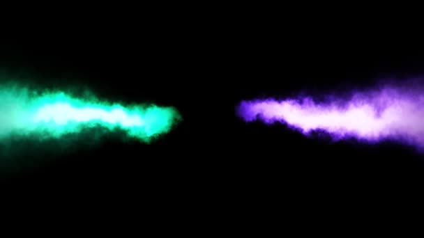Color líneas de humo suave colisión fusión de fondo para la animación del logotipo nuevo material de vídeo natural de calidad — Vídeo de stock
