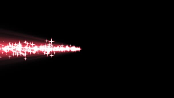 光沢のある星の粒子色の魔法のホリソンタールライトモーショングラフィックスロゴアニメーションの背景新しい品質テクノスタイルカラフルなクールな素敵な美しい4kストックビデオ映像 — ストック動画