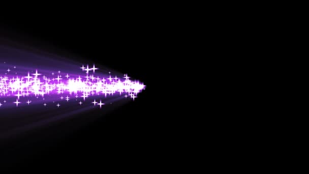 Glänsande stjärnor partikel färgad magi horisontellt ljus rörelse grafik för logo animation bakgrund ny kvalitet Techno stil färgglada cool Nice vackra 4K Stock videofilmer — Stockvideo