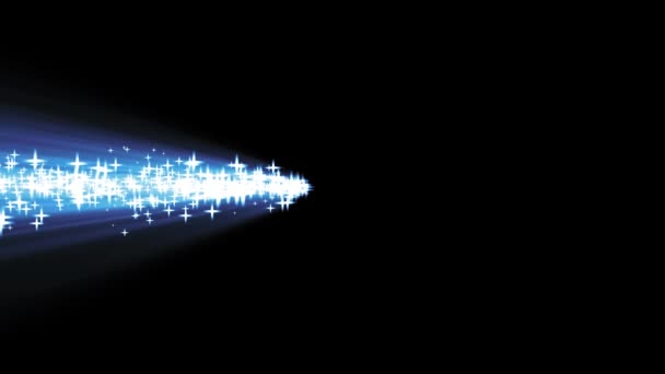 光沢のある星の粒子色の魔法のホリソンタールライトモーショングラフィックスロゴアニメーションの背景新しい品質テクノスタイルカラフルなクールな素敵な美しい4kストックビデオ映像 — ストック動画
