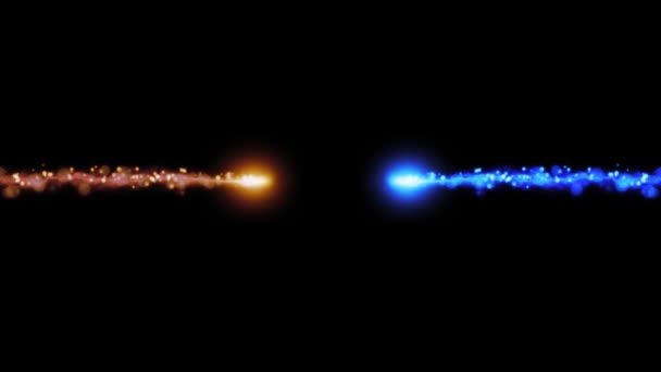 Λαμπερά μαγικά σωματίδια έγχρωμους μαγικούς βίδες οριζόντια κινούμενα γραφικά για το λογότυπο κίνηση φόντο νέα ποιότητα techno στυλ πολύχρωμα δροσερό ωραίο όμορφο όμορφη 4K απόθεμα βίντεο υλικό — Αρχείο Βίντεο