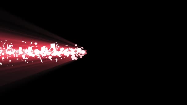 Brillante cuadrado polígonos partícula coloreada magia horisontal luces rayo lágrima movimiento gráficos para la animación logo fondo nueva calidad techno estilo colorido fresco bonito hermoso 4k archivo de vídeo — Vídeos de Stock