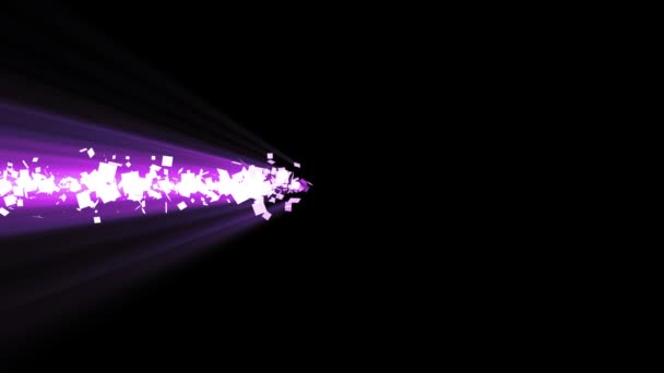 Brillante cuadrado polígonos partícula coloreada magia horisontal luces rayo lágrima movimiento gráficos para la animación logo fondo nueva calidad techno estilo colorido fresco bonito hermoso 4k archivo de vídeo — Vídeo de stock
