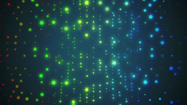 Weich blinkende Wand aus farbig leuchtenden Lichtern Animation Hintergrund neue Qualität universelle Bewegung dynamisch animierte bunte fröhliche Tanzmusik Urlaub 4k Stock Videomaterial — Stockvideo