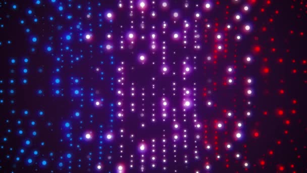 Weich blinkende Wand aus farbig leuchtenden Lichtern Animation Hintergrund neue Qualität universelle Bewegung dynamisch animierte bunte fröhliche Tanzmusik Urlaub 4k Stock Videomaterial — Stockvideo