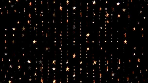 Brillante brillante centelleo estrellas giratorias pared animación fondo Nueva calidad universal movimiento dinámico animado colorido alegre fiesta música 4k archivo de vídeo — Vídeo de stock