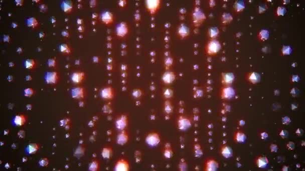 Mnoho lesklých krystalů náhodné otáčení v barevném prostoru animace kouzlo pozadí nová kvalita Univerzální pohyb dynamický animovaný barevný radostný cool 4k burzovní video záběry — Stock video