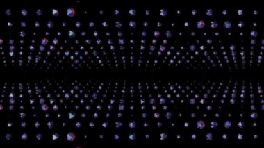renk alanı animasyon glamour arka plan birçok parlak kristaller rasgele dönen solma yeni kalite evrensel hareket dinamik animasyonlu renkli neşeli serin 4k stok video görüntüleri