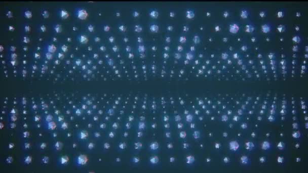 Renk alanı animasyon glamour arka plan birçok parlak kristaller rasgele dönen solma yeni kalite evrensel hareket dinamik animasyonlu renkli neşeli serin 4k stok video görüntüleri — Stok video