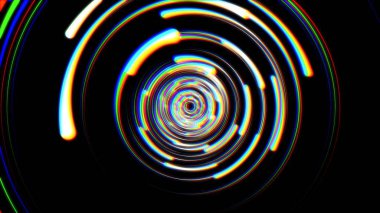 Siyah arka plan illüstrasyon yeni kalite benzersiz doğa ışık efekti stok görüntü üzerinde Yıldırım yuvarlak tünel