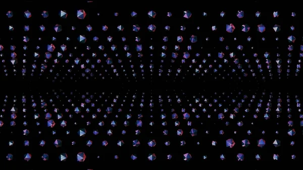 Много блестящих кристаллов в цветовом пространстве иллюстрация гламурный фон новое качество универсальное красочное радостное прохладное изображение запаса — стоковое фото