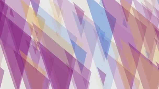 Abstrait coloré lent tournant triangles fond Nouvelle qualité mouvement universel dynamique animé coloré joyeux musique 4k stock vidéo — Video