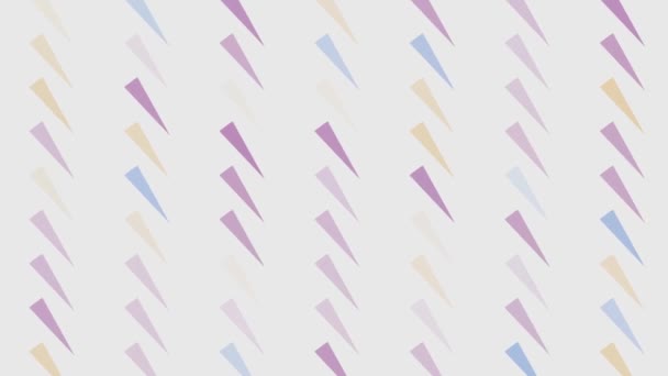 Abstrait coloré lent tournant triangles fond Nouvelle qualité mouvement universel dynamique animé coloré joyeux musique 4k stock vidéo — Video